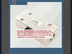 Sensores de Fluxo Médico CAFS5008 Ampla faixa de taxa de fluxo de 0-60 m/s, resistência ao choque de 100 g saída analógica (1 a 5 V) (pode fornecer saída de comunicação I2C digital)